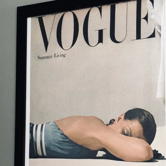 VOGUE MAGAZINE ARCHIVE JUNE 1ST 1947 ART PRINT FRAMED